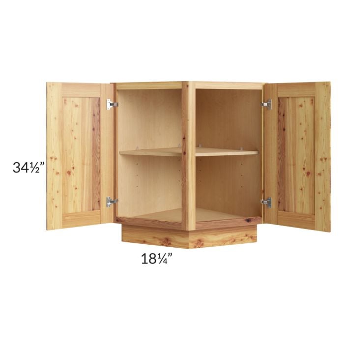 RTA Rustic Shaker 24" Base End Angle Cabinet with 2 Skins