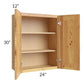 RTA Rustic Shaker 24" x 30" Wall Cabinet with 2 Skins