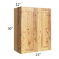 RTA Rustic Shaker 24" x 30" Wall Cabinet with Glass Door