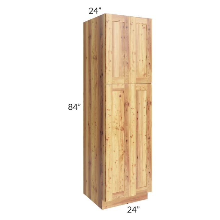 RTA Rustic Shaker 24" x 84" Utility Cabinet with 1 Decorative End Panel and 1 Skin