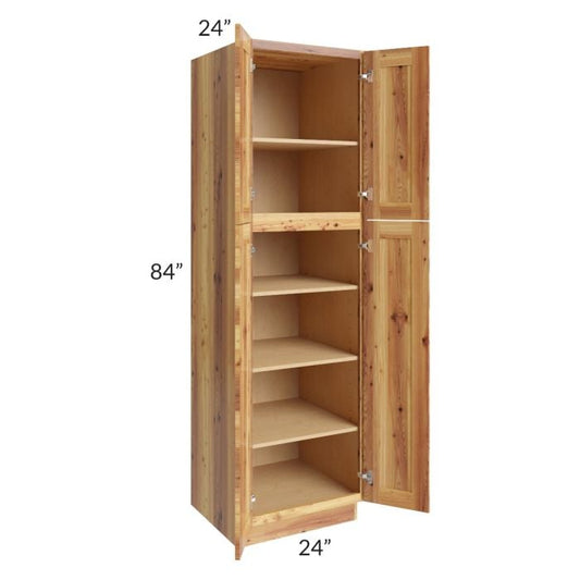 RTA Rustic Shaker 24" x 84" Utility Cabinet with 2 Decorative End Panels and 2 Skins