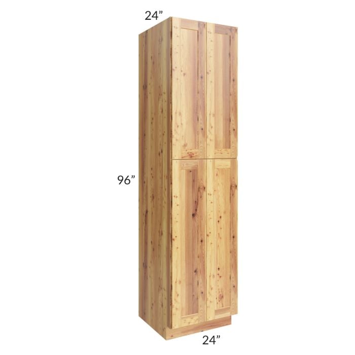 RTA Rustic Shaker 24" x 96" Utility Cabinet with 1 Decorative End Panel