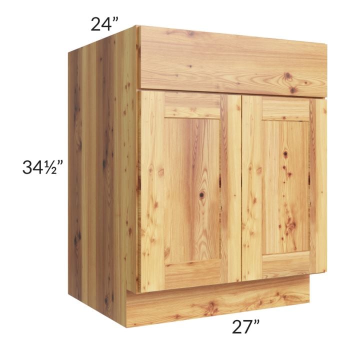 RTA Rustic Shaker 27" Base Cabinet with 1 Skin