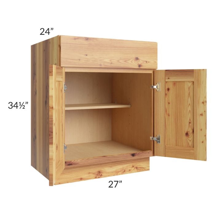 RTA Rustic Shaker 27" Base Cabinet with 1 Skin