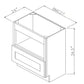 RTA Rustic Shaker 27" Base Microwave Cabinet with 2 Decorative End Panels and 1 Skin