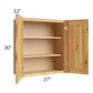 RTA Rustic Shaker 27" x 30" Wall Cabinet with 1 Decorative End Panel and 2 Skins