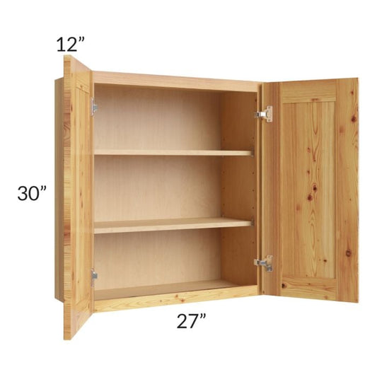 RTA Rustic Shaker 27" x 30" Wall Cabinet with 1 Skin