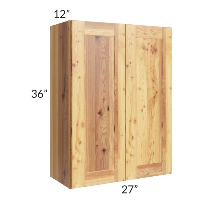 RTA Rustic Shaker 27" x 36" Wall Cabinet with 1 Decorative End Panel
