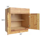 RTA Rustic Shaker 30" Base Cabinet with 1 Decorative End Panel and 1 Roll Out Tray
