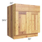 RTA Rustic Shaker 30" Base Cabinet with 2 Skins