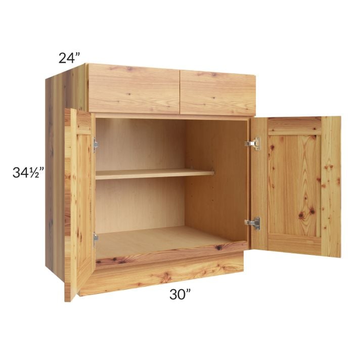 RTA Rustic Shaker 30" Base Cabinet with 2 Skins
