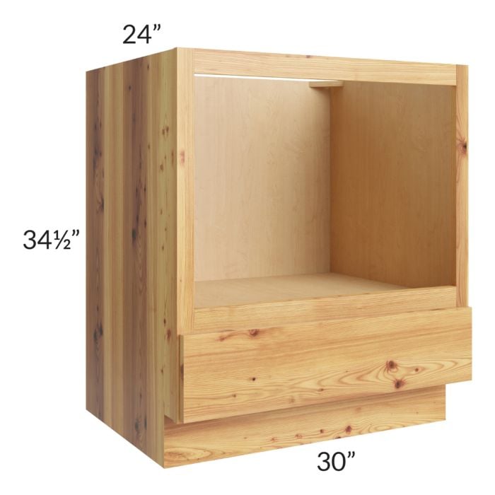 RTA Rustic Shaker 30" Base Microwave Cabinet with 1 Decorative End Panel and 2 Skins