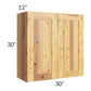 RTA Rustic Shaker 30" x 30" Wall Cabinet with 1 Decorative End Panel