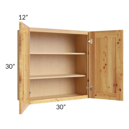 RTA Rustic Shaker 30" x 30" Wall Cabinet with 2 Skins