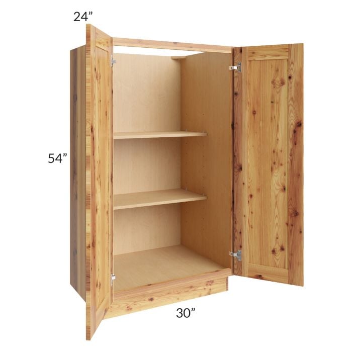 RTA Rustic Shaker 30" x 54" Split Pantry Base Cabinet