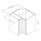 RTA Rustic Shaker 33" Easy Reach Corner Base Cabinet with 1 Roll Out Tray