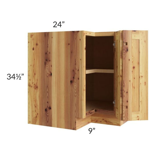 RTA Rustic Shaker 33" Easy Reach Corner Base Cabinet with 1 Skin