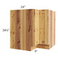RTA Rustic Shaker 33" Easy Reach Corner Base Cabinet with 2 Skins