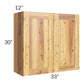 RTA Rustic Shaker 33" x 30" Wall Cabinet with 1 Skin