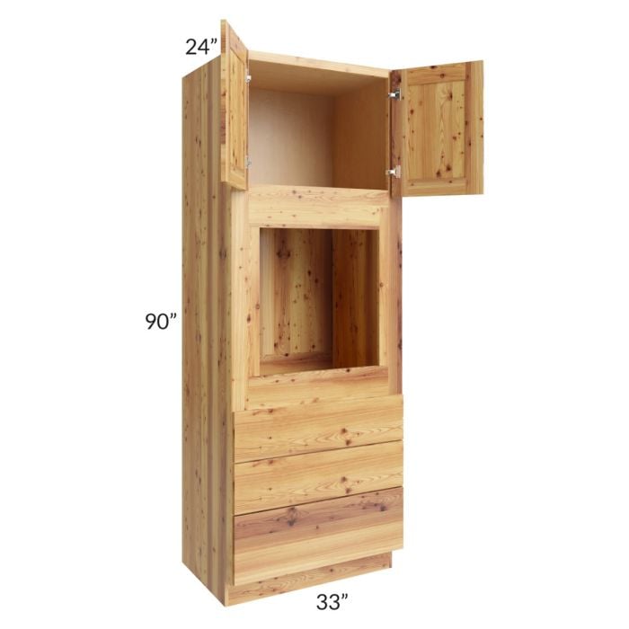 RTA Rustic Shaker 33" x 90" Universal Oven Cabinet with 1 Skin