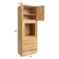 RTA Rustic Shaker 33" x 96" Universal Oven Cabinet with 2 Decorative End Panels and 2 Skins