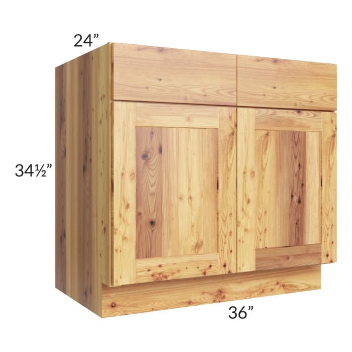 RTA Rustic Shaker 36" Base Cabinet with 1 Skin
