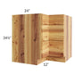 RTA Rustic Shaker 36" Corner Three Drawer Base Cabinet with 2 Decorative End Panels