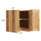 RTA Rustic Shaker 36" Easy Reach Corner Base Cabinet with 2 Decorative End Panels