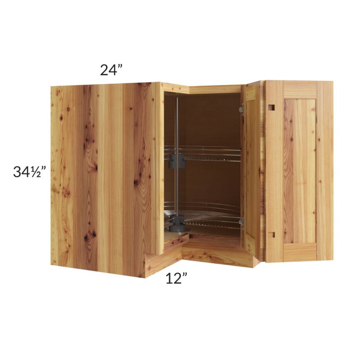 RTA Rustic Shaker 36" Lazy Susan Corner Base with Stainless Steel Baskets