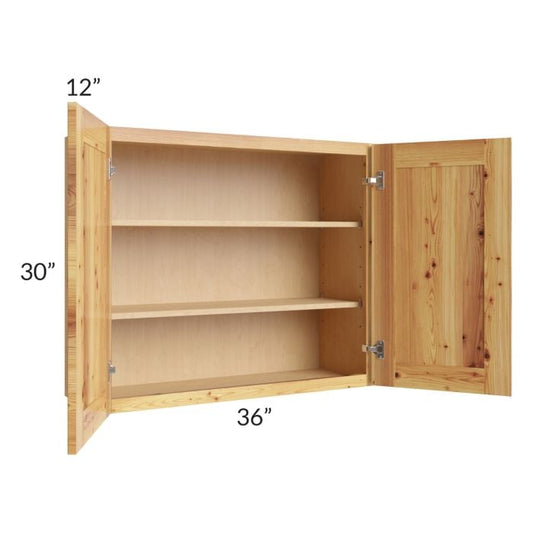 RTA Rustic Shaker 36" x 30" Wall Cabinet with 2 Skins