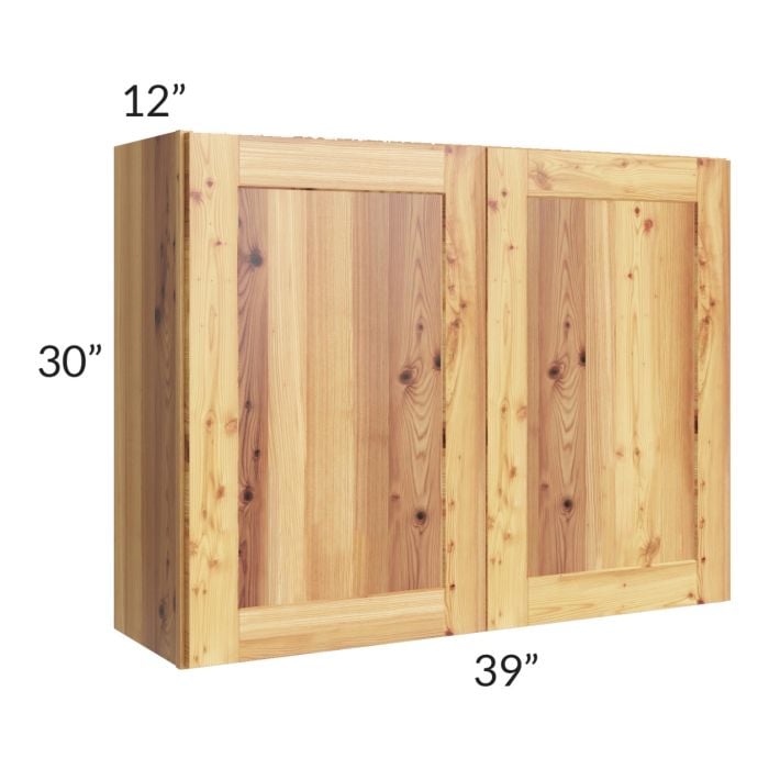 RTA Rustic Shaker 39" x 30" Wall Cabinet with 1 Decorative End Panel and 2 Skins