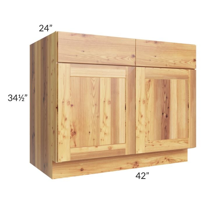 RTA Rustic Shaker 42" Base Cabinet with 2 Skins