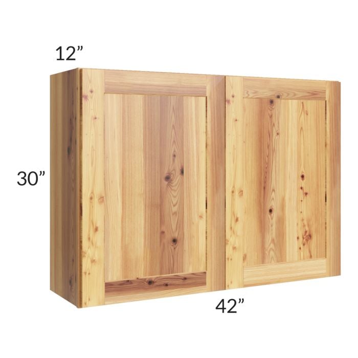 RTA Rustic Shaker 42" x 30" Wall Cabinet with 2 Decorative End Panels