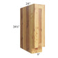 RTA Rustic Shaker 9" Full Height Door Tray Base Cabinet - Left Hinged with 1 Decorative End Panel and 2 Skins