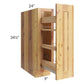 RTA Rustic Shaker 9" Spice Rack Base Cabinet with 2 Skins