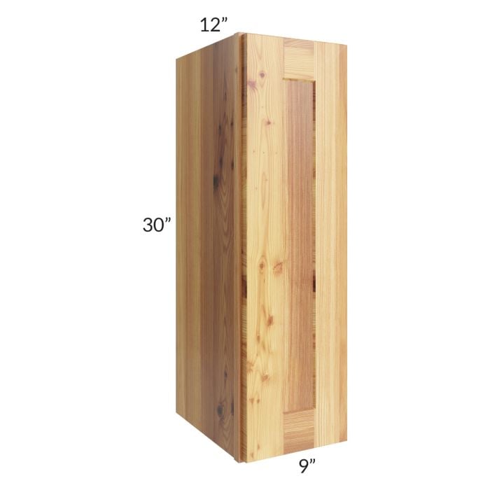 RTA Rustic Shaker 9" x 30" Wall Cabinet with 1 Decorative End Panel and 1 Skin