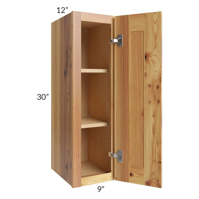 RTA Rustic Shaker 9" x 30" Wall Cabinet with 2 Decorative End Panels