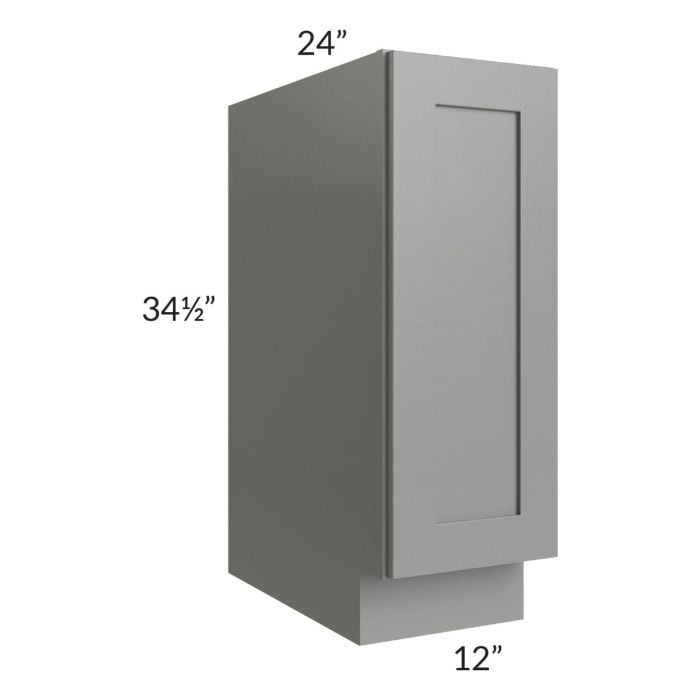 RTA Shale Grey Shaker 12" Spice Rack Base Cabinet