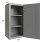 RTA Shale Grey Shaker 15" x 30" Wall Cabinet with Glass Door