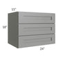 RTA Shale Grey Shaker 18" x 24" 3-Drawer Wall Cabinet