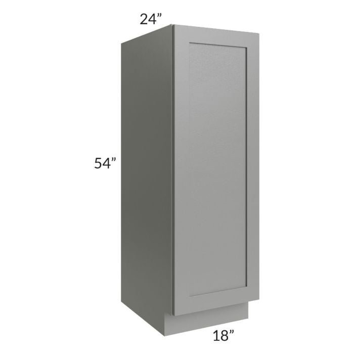 RTA Shale Grey Shaker 18" x 54" Split Pantry Base Cabinet with 1 Roll Out Tray