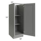 RTA Shale Grey Shaker 18" x 54" Split Pantry Base Cabinet with 1 Roll Out Tray