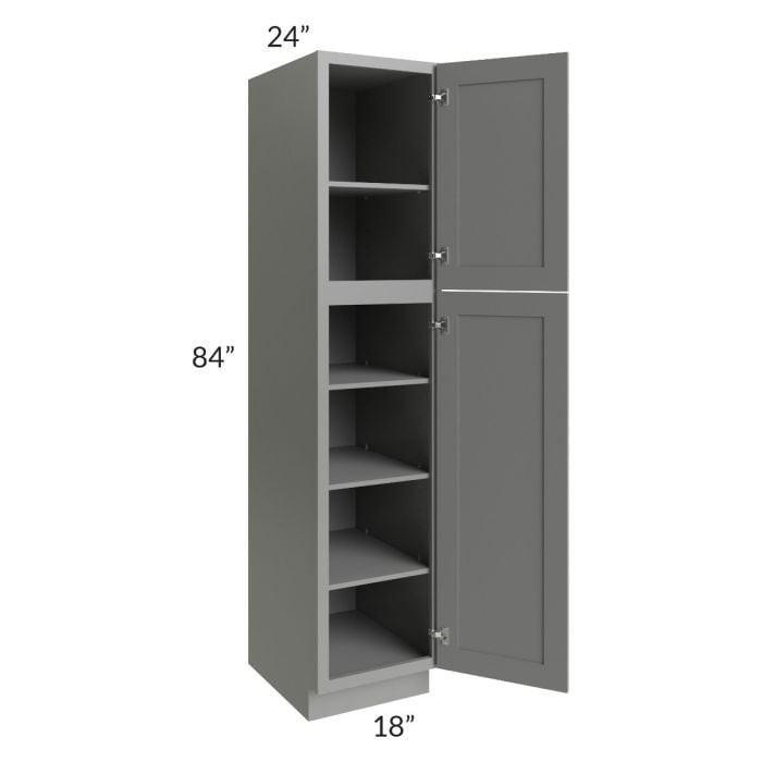 RTA Shale Grey Shaker 18" x 84" Utility Cabinet