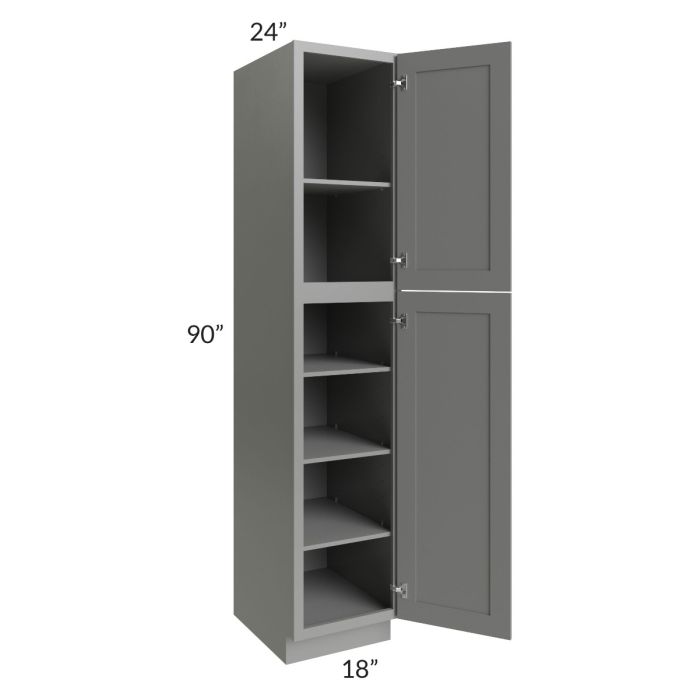 RTA Shale Grey Shaker 18" x 90" Utility Cabinet