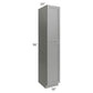 RTA Shale Grey Shaker 18 " x 96" Utility Cabinet with 2 Decorative End Panels and 4 Roll Out Trays