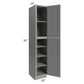 RTA Shale Grey Shaker 18 " x 96" Utility Cabinet with 2 Decorative End Panels and 4 Roll Out Trays
