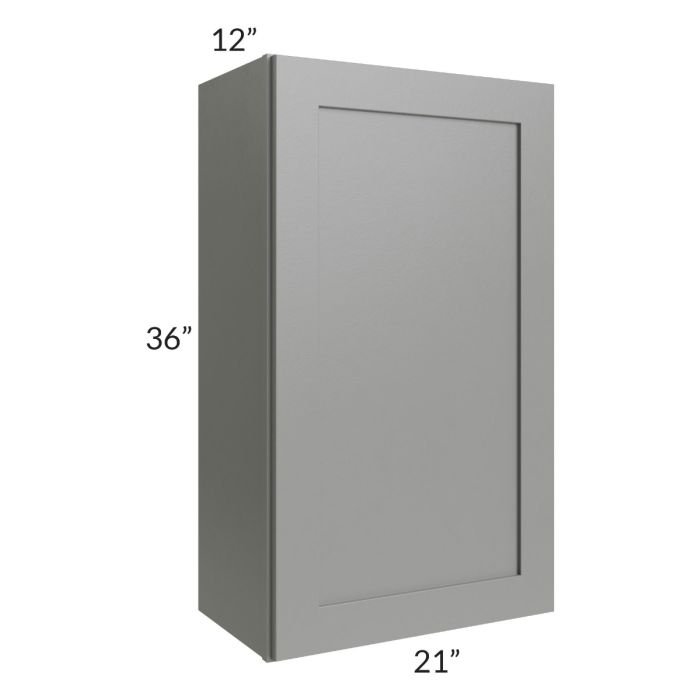RTA Shale Grey Shaker 21" x 36" Wall Cabinet with 2 Decorative End Panels