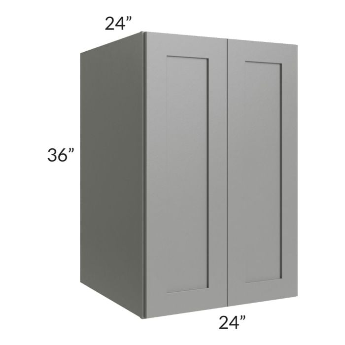 RTA Shale Grey Shaker 24" x 36" x 24" Split Pantry Wall Cabinet