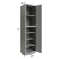 RTA Shale Grey Shaker 24" x 96" Utility Cabinet