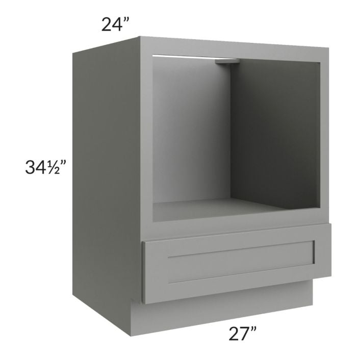 RTA Shale Grey Shaker 27" Base Microwave Cabinet with 1 Decorative End Panel
